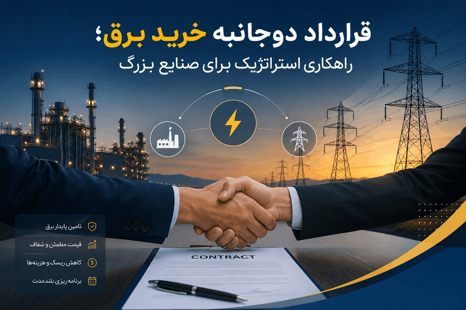 قرارداد دوجانبه خرید برق؛ راهکاری استراتژیک برای صنایع بزرگ